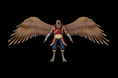 鸟人 怪物 游戏怪物 pbr 次世代 卡通 骨骼 老鹰拟人 鹰