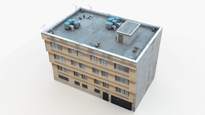 四层楼房 职工员工宿舍楼 农村乡镇城_双晴作品_建筑私人住宅_cg模型