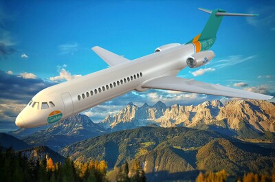 福克100飞机,客机, 运输机,联合航空技术,民用飞机,飞机,空中运输机