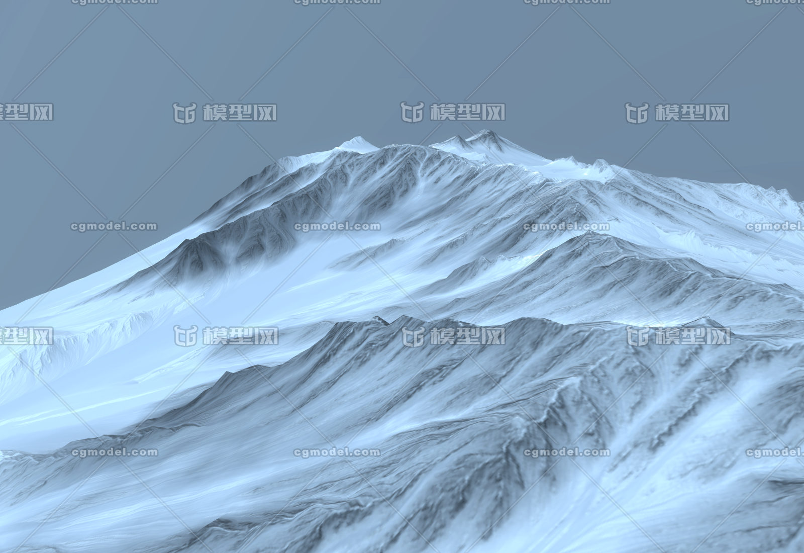 写实雪山场景 雪峰 雪地 山脉 山峰 大 李映辉作品 场景自然场景场景自然场景 Cg模型网