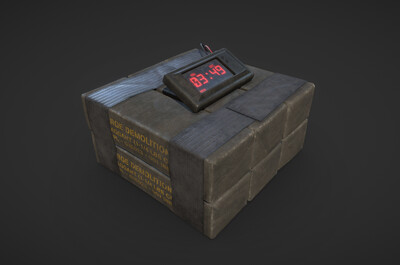 070 pbr次世代 c4 定时炸弹 炸弹 军事 爆破 炸药 遥控炸弹 核弹 武器