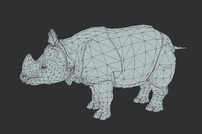 pbr次世代 犀牛 非洲 印度犀牛 白犀_國家地理作品_動物哺乳_cg模型網