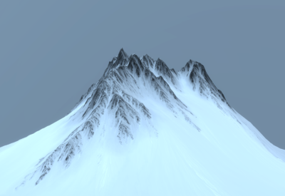 写实雪山场景,雪峰,雪地,山脉,山峰,大山,冰山,自然景观,地形地质地貌