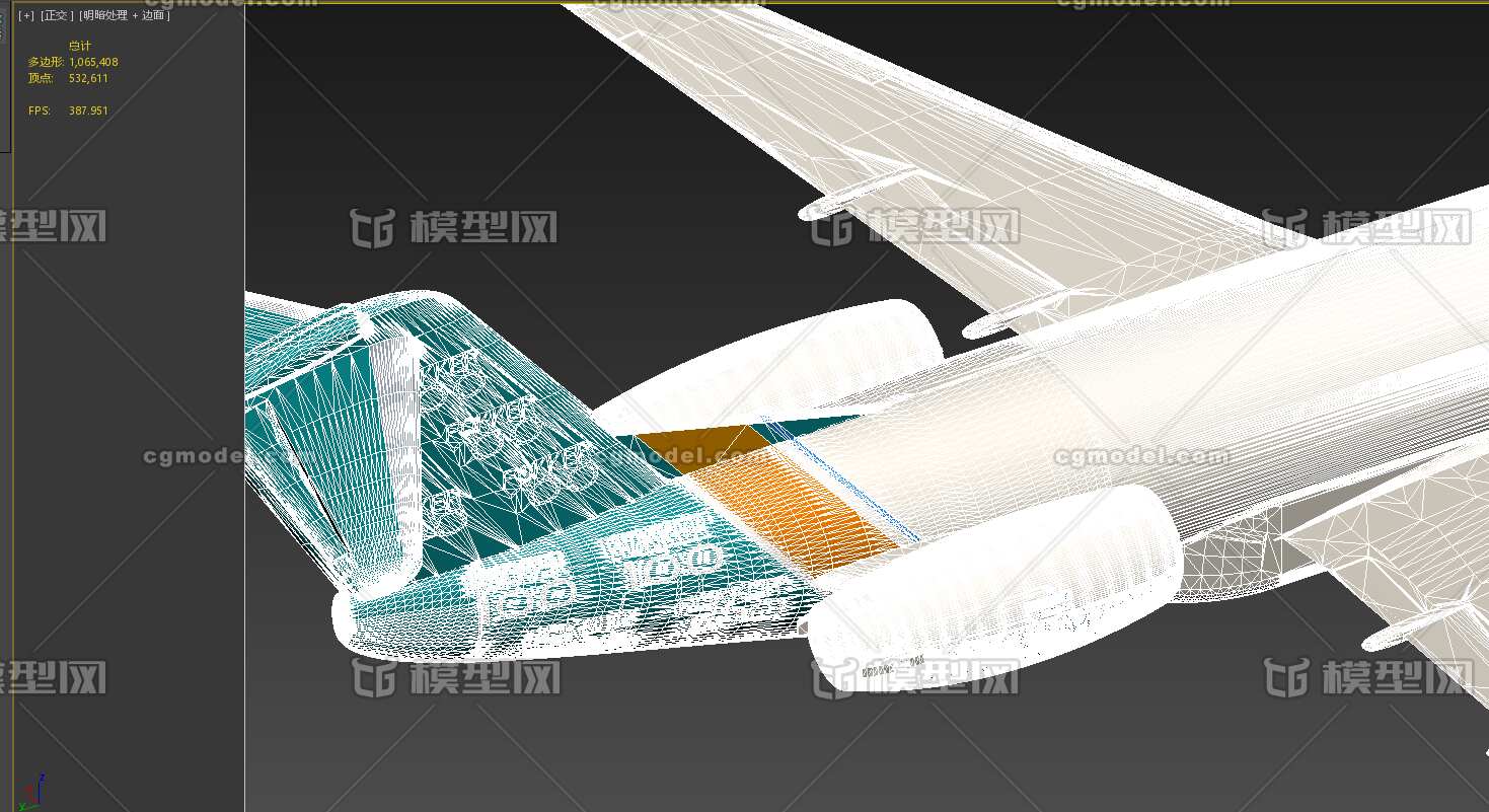福克100飞机,客机, 运输机,联合航空技术,民用飞机,飞机模型-客机/民用飞机模型库-3ds Max(.max)模型下载-cg模型网