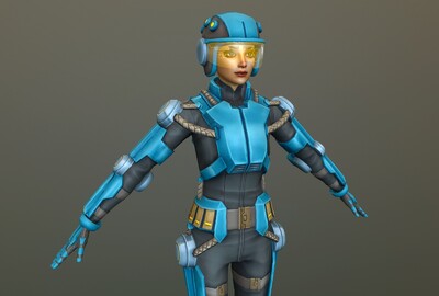 女性机械外骨骼 动力装甲 次世代 强化服 机械套装 mechsuit