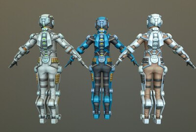女性机械外骨骼 动力装甲 次世代 强化服 机械套装 mechsuit