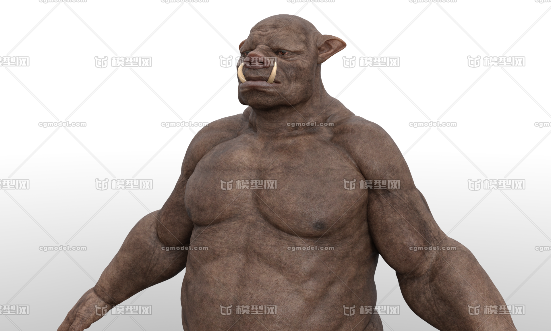 影视CG猪八戒 猪妖怪模型-异形怪物模型库-Maya(.ma/.mb)模型下载-cg模型网