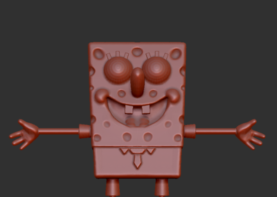 zb做的海綿寶寶_小郭愛3d作品_人物異形怪物_cg模型網