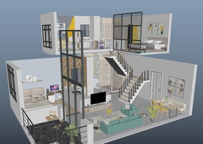 3d户型 复式公寓 maya vray