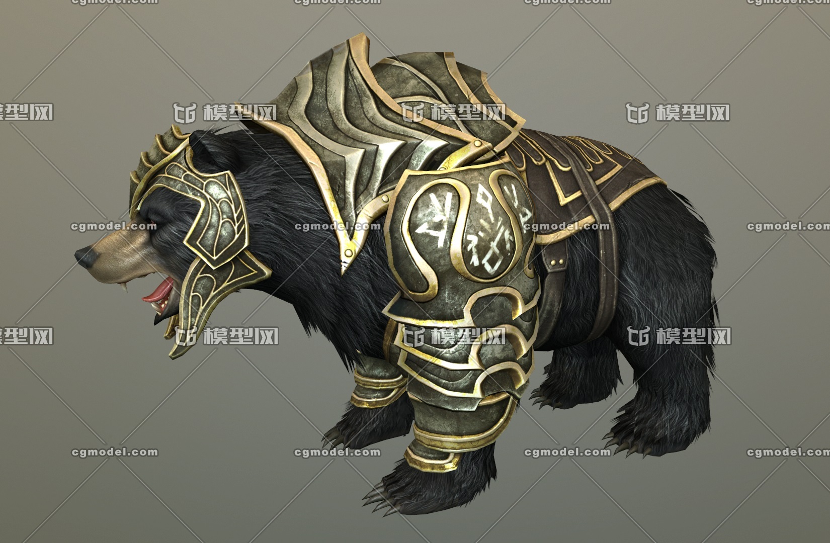 次世代 狂暴黑熊坐骑 战熊 动物坐骑 black bear-哺