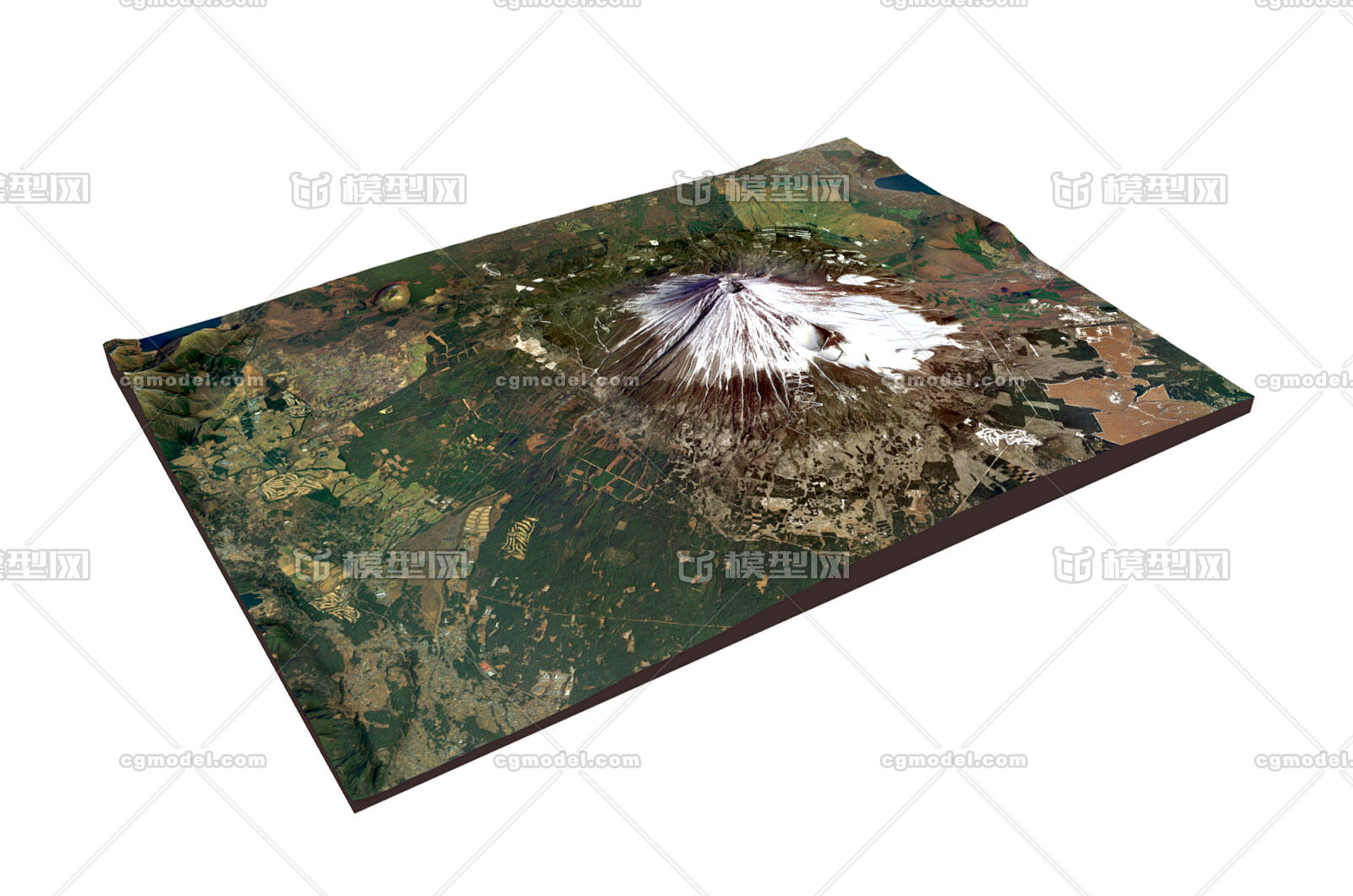 016 富士山日本地形地貌大山山体山脉山峰景模型 自然场景模型库 3ds Max Max 模型下载 Cg模型网