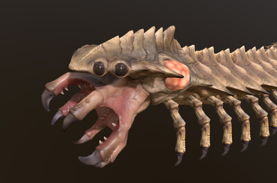 外星蜈蚣 科幻 外星生物 异形 星际 蜈蚣 多足 吸血 昆虫 变异 boss