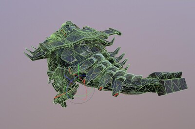 pbr次时代科幻机械重甲龙恐龙