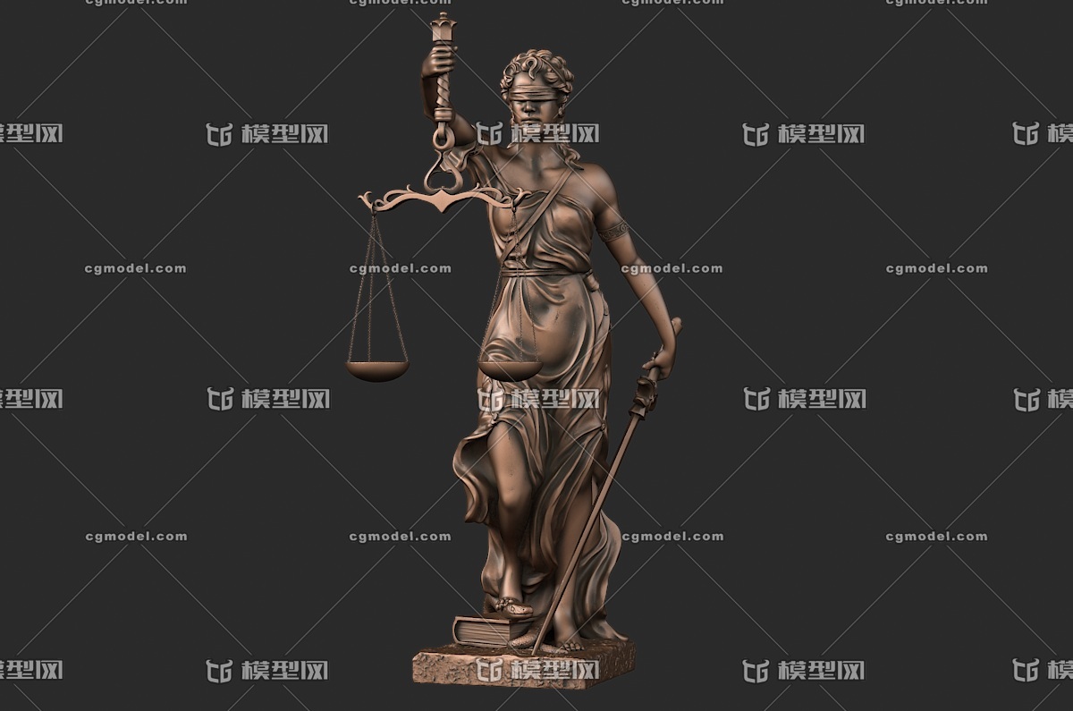 西方雕塑模型 公正 秩序女神(3d打印模型)