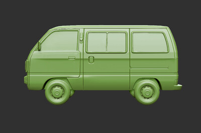 384 汽车 铃木 面包车 大发 五菱 金杯 车模 3d扫描 3d打印 stl 手办