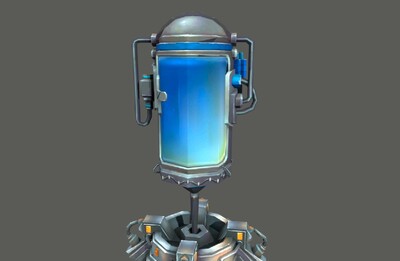 科幻 胶囊体 太空舱  卡通手绘 胶囊容器