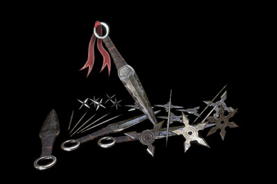 091 pbr次世代 忍者镖 手里剑 暗器 飞镖 刺客 忍者 暗杀  次时代 ar