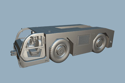 008 pbr次世代 飞机牵引车 机场拖_载具工厂作品_车辆工程车_cg模型网