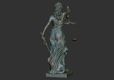 西方雕塑模型 公正 秩序女神(3d打印模型)