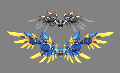 机械翅膀 战神之翼 机甲翅膀 机械战甲 喷气飞行器 飞行翅膀