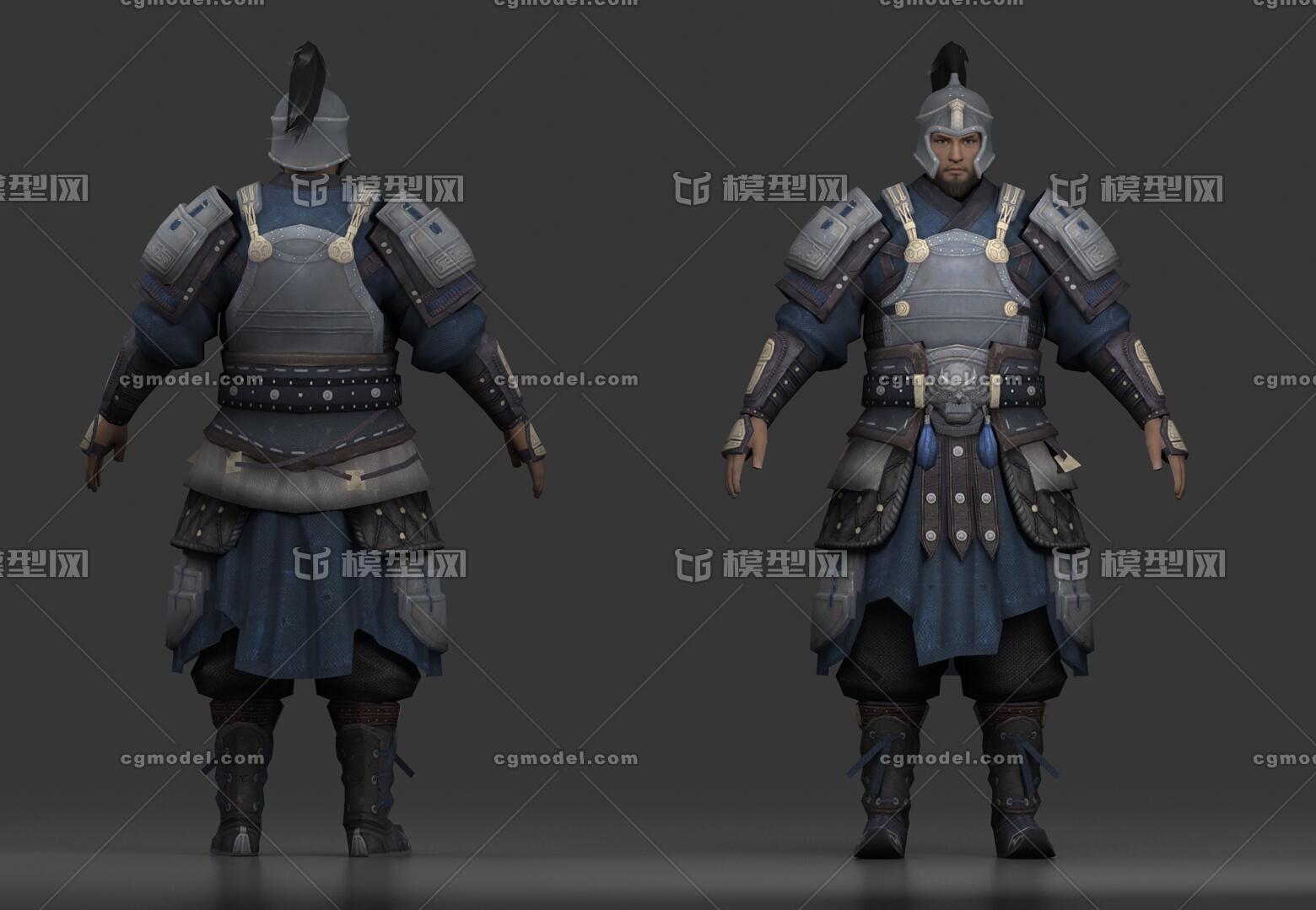 古代士兵 中国古代武将模型-男人模型库-Maya(.ma/.mb)模型下载-cg模型网