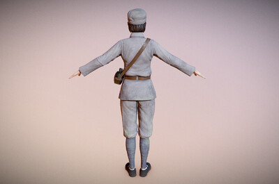 015 pbr次世代 女红军 八路军 新_吞食天地作品_人物女人_cg模型网