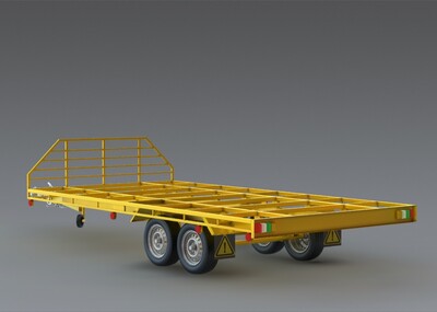 运输工具,运输车,平板车,全挂_qq123qq作品_机械/器械工业设备_cg模型