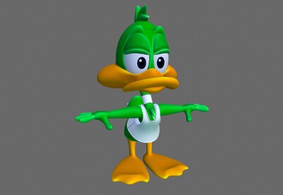 卡通 勇敢鸭 pluckyduck 卡通形象 精模 卡通人物