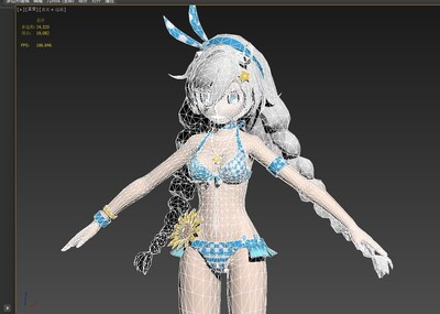 二次元阳光沙滩女孩kiana 漫画少女  可爱 沙滩女孩