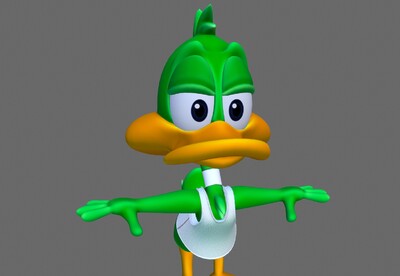 卡通 勇敢鸭 pluckyduck 卡通形象 精模 卡通人物