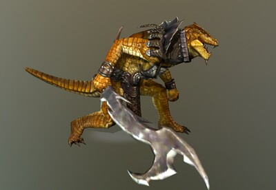 次世代 蜥蜴战士 带动画  写实蜥蜴士兵 blizard