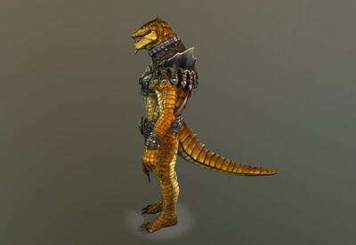 次世代 蜥蜴战士 带动画  写实蜥蜴士兵 blizard