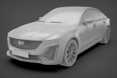 2020凯迪拉克ct5时尚运动版_cad_我想劫个色作品_车辆轿车_cg模型网