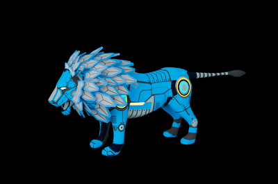 机械狮子 机械动物 机械化 未来 科幻 兵器 带骨骼绑定 游戏角色 游戏
