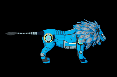机械狮子 机械动物 机械化 未来 科幻 兵器 带骨骼绑定 游戏角色 游戏