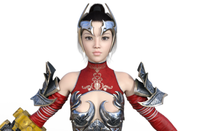 战士 斗士 中国红 刺客 武器 指虎 电锯 刀锋战士 铠甲 旗袍 马尾辫