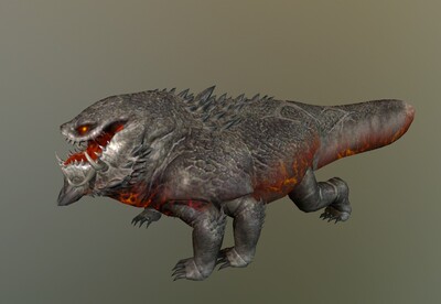 次世代 火蜥蜴 简模 爬行怪兽 怪物  毒蜥蜴