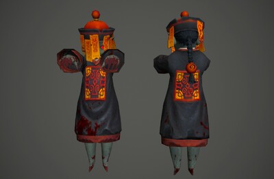 写实简模僵尸 小僵尸 僵尸小孩_marian作品_人物孩子-男_cg模型网