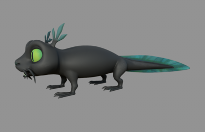 有绑定的卡通海鬣蜥蜥蜴两栖爬行动物