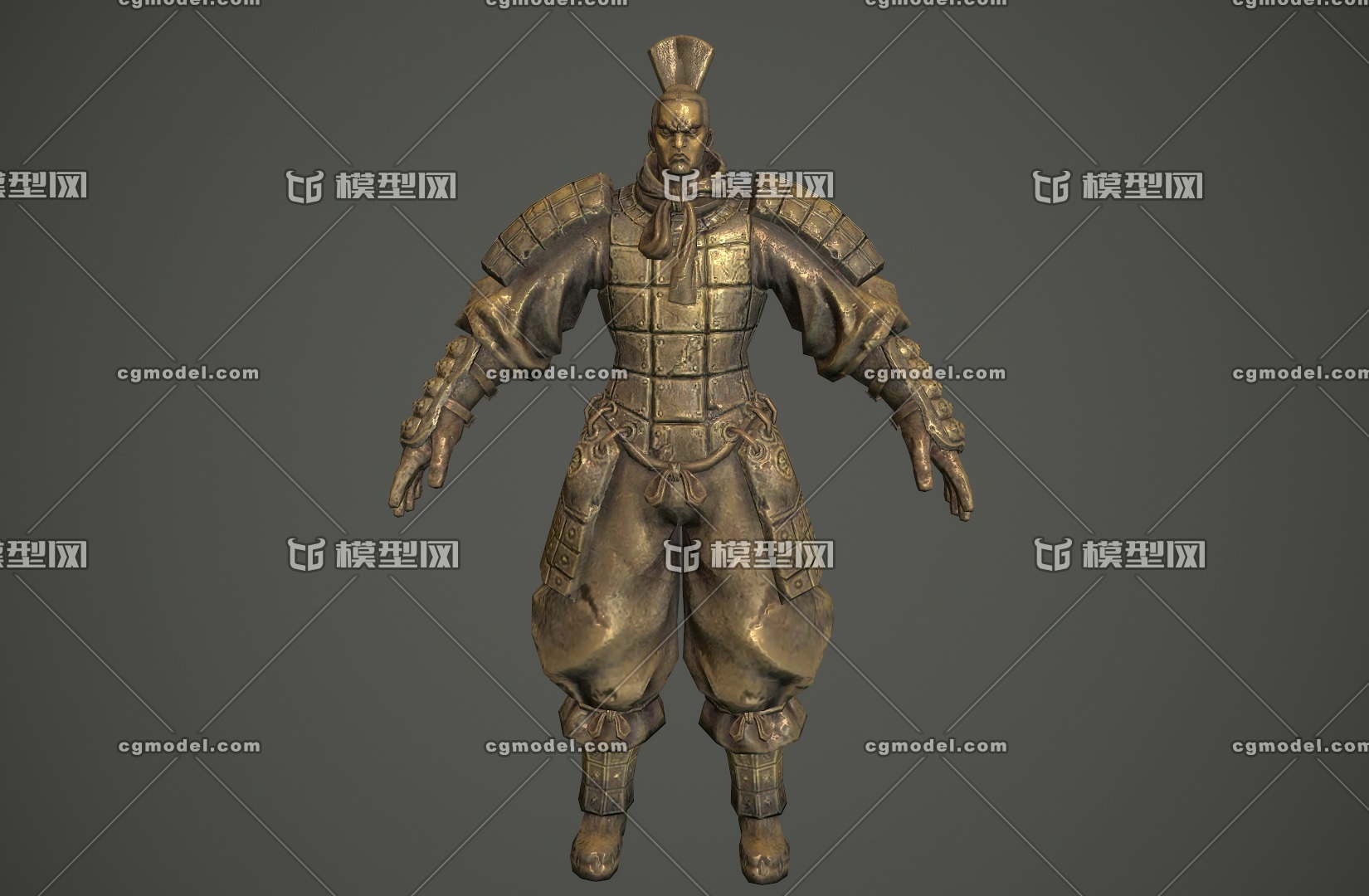 次世代 铜像士兵 兵马俑 古代 战士   solider
