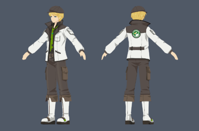 二次元卡通风格休闲装少年 金发男青年 中学生 高中生 帅小伙