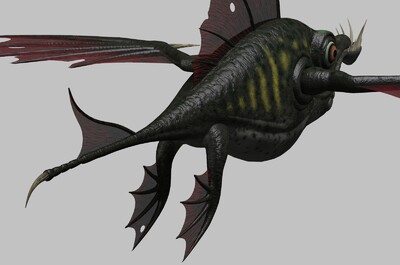 飞鱼 龙鱼 鱼龙 三叠纪鱼类 怪物 大鱼 变异鱼类 鱼怪 怪鱼 燕鳐鱼