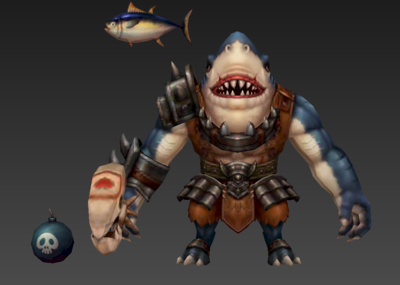 鲨鱼人怪物海怪大白鲨