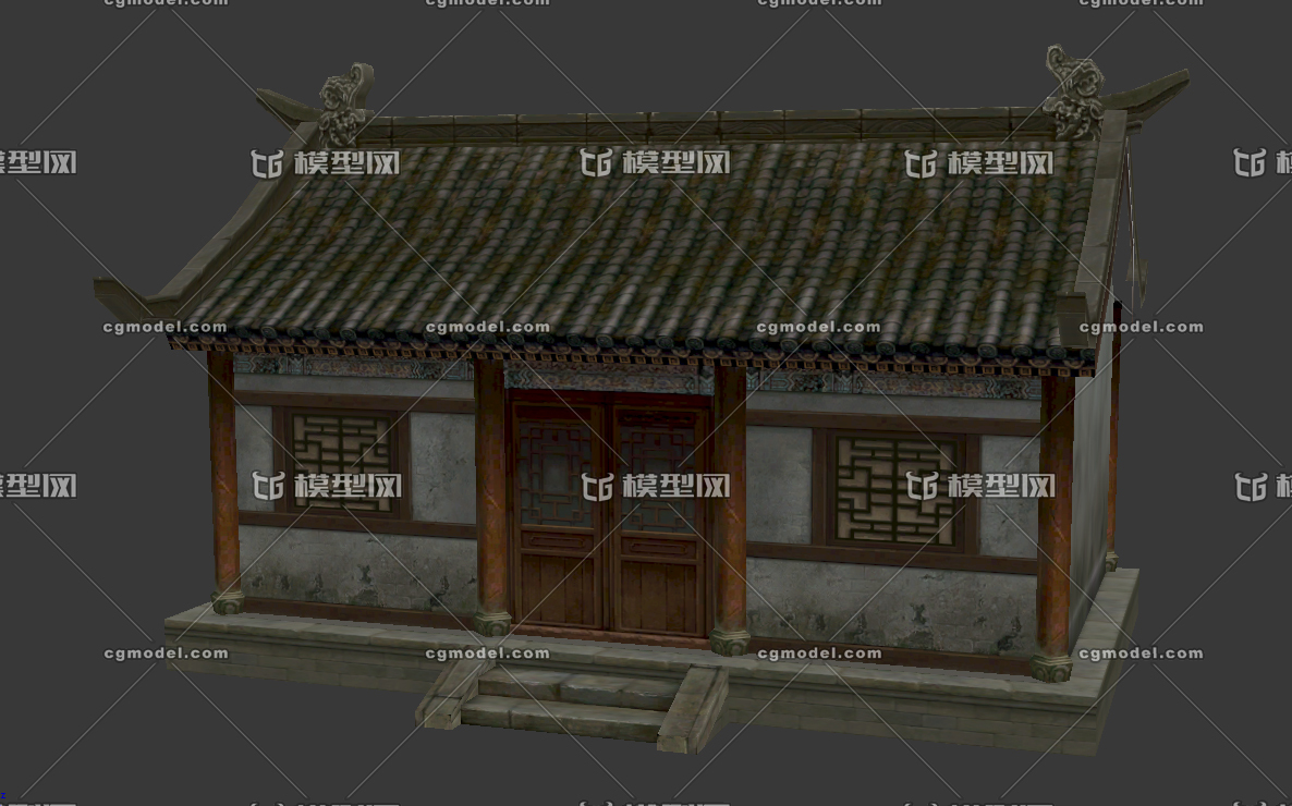 古代 民居模型-历史建筑模型库-3ds Max(.max)模型下载-cg模型网