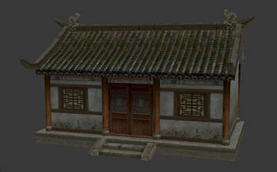 古代 民居模型-历史建筑模型库-3ds Max(.max)模型下载-cg模型网