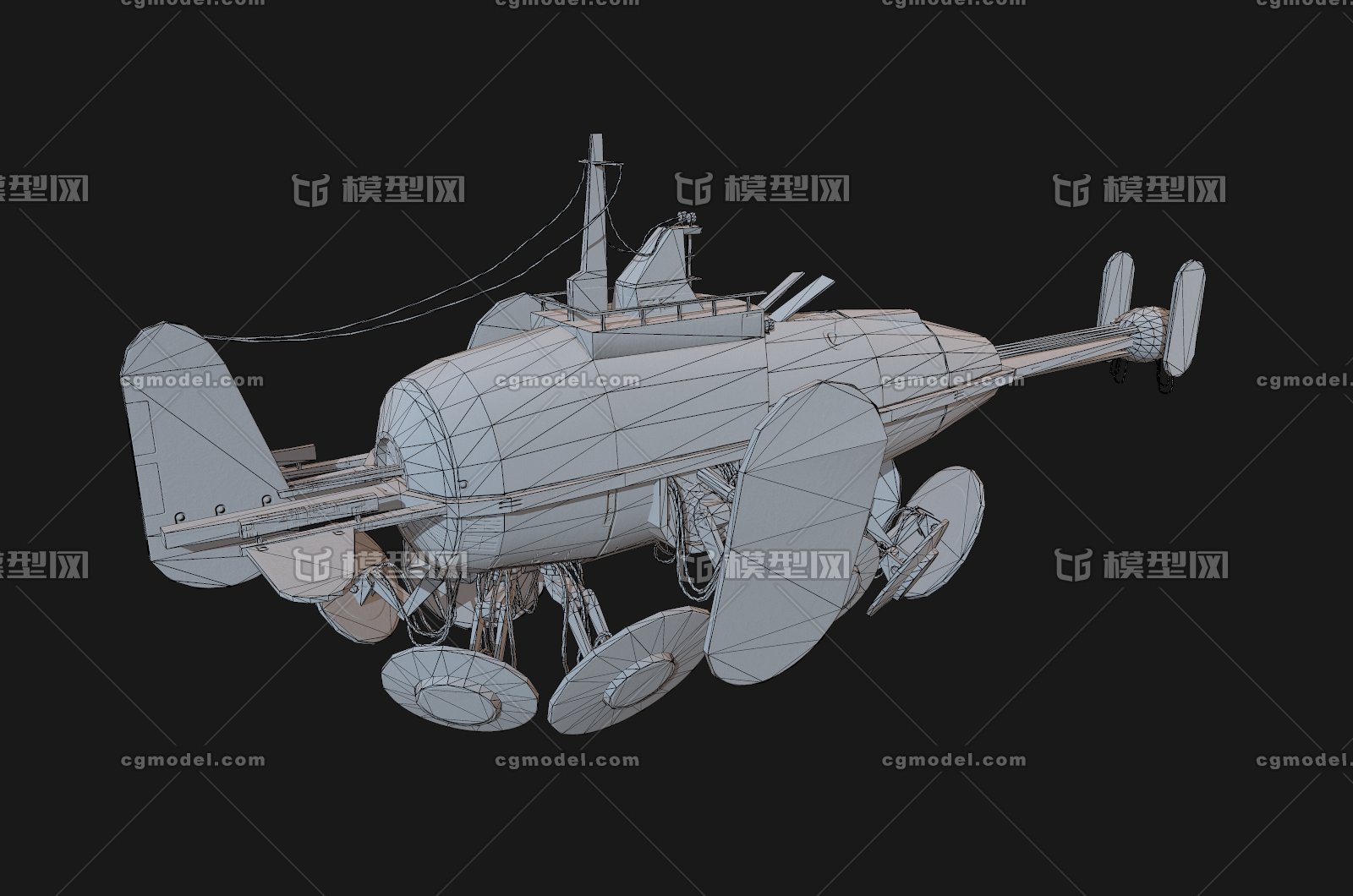 009 pbr次世代科幻 廢棄飛船 飛行器 廢土 戰艦 母艦 破舊 生鏽 報廢