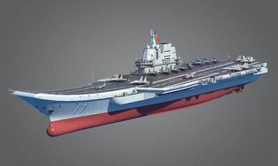 002型航空母舰_小羚羊cg作品_船艇军舰船艇军舰_cg模型网