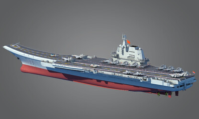 002型航空母舰_小羚羊cg作品_船艇军舰船艇军舰_cg模型网