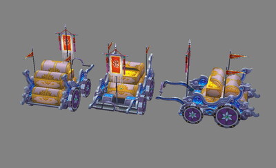 运镖车 国库押镖 货物运送 镖局马车 黄金箱子 宝箱护送