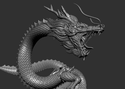 【zb高模】写实龙,中国龙,西方龙,龙王zb高模文件.